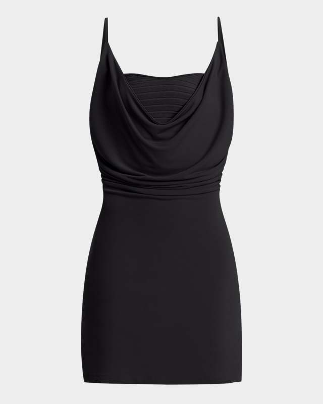 Elizabeth Cowl-Neck Sleeveless Mini Dress